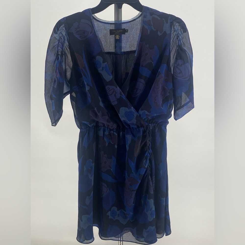 New Ted Baker Juleah Ruched Sleeve Detail Mini Dress NWOTS - Picture 5 of 8